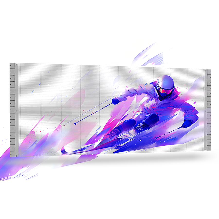Adhesive transparent led screen