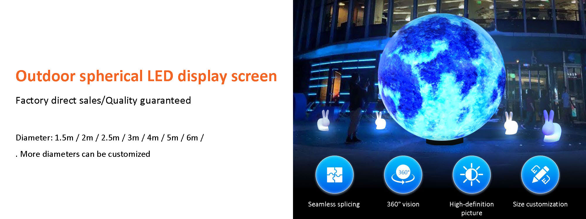 Outdoor Globe LED Screen