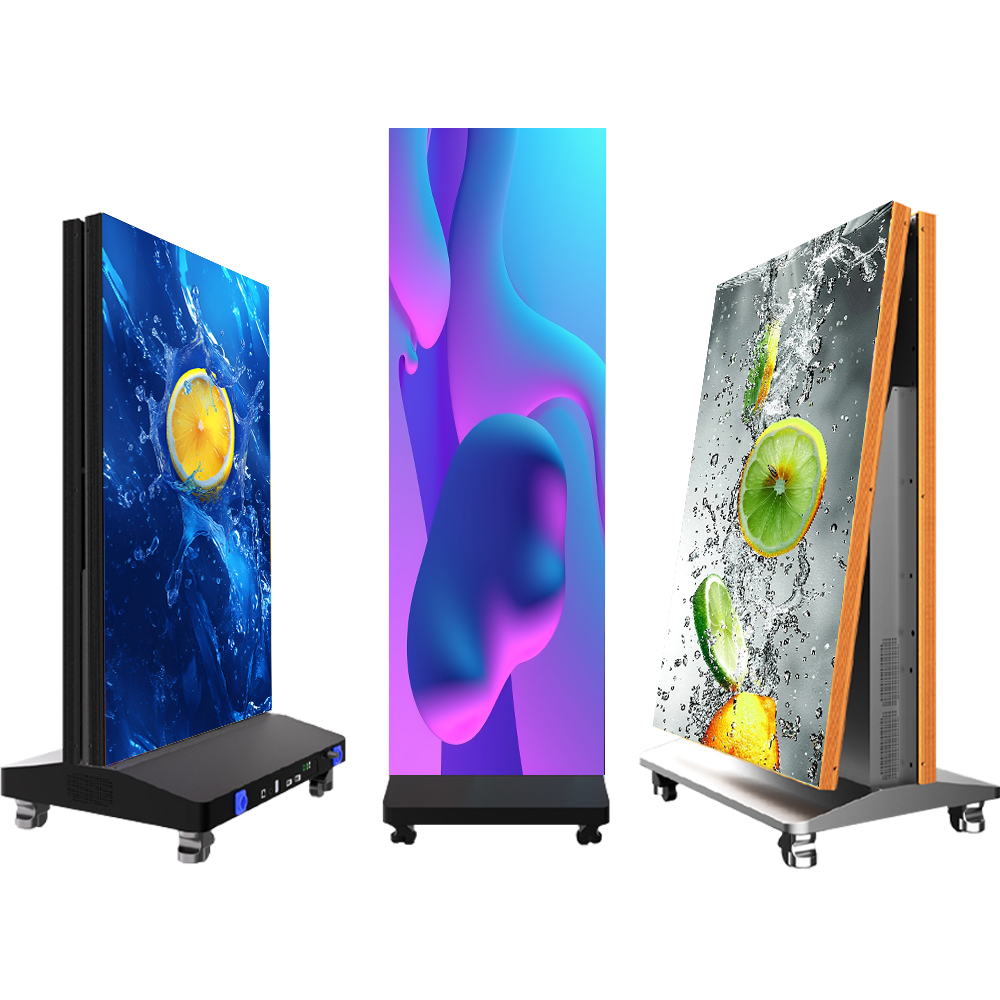 LED mobile folding poster screen