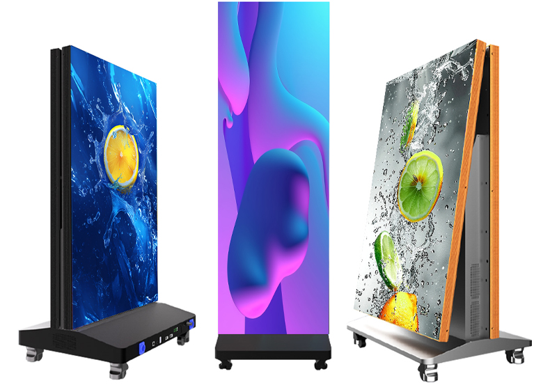 LED mobile folding poster screen