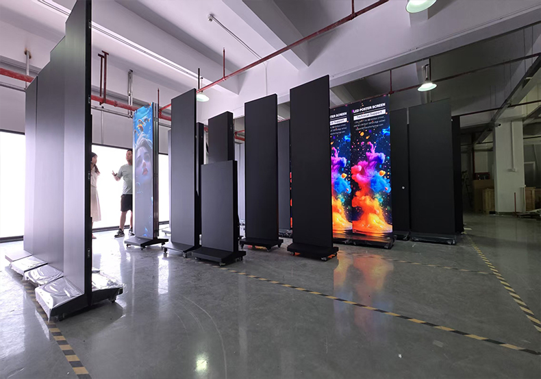 LED mobile folding poster screen